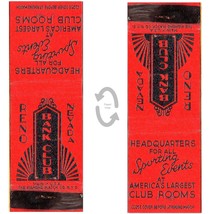 Vintage Matchbook Cover Bank Club casino Reno Nevada 1930s art deco marquee - £23.72 GBP