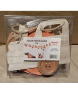Wooden Pumpkin Garland 70.8&quot; Long 5&quot; x 5&quot; Letters Grateful Sign NIB Truc... - $7.45 CAD
