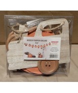 Wooden Pumpkin Garland 70.8&quot; Long 5&quot; x 5&quot; Letters Grateful Sign NIB Truc... - £4.38 GBP