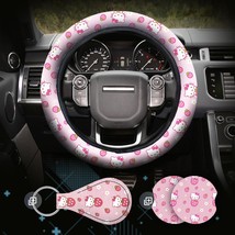 Hello Kitty Accessories Car Strawberry Pink Wheel Cover Y2K Car Accessories Girl - £23.05 GBP