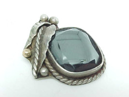 HEMATITE Vintage PENDANT in STERLING Silver - Artisan Hand Crafted - FRE... - $75.00