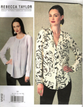 Vogue V1412 Designer Rebecca Taylor Misses Shirt Pattern New Size 8 to 16 - £14.79 GBP