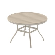 VRSHWO Outdoor Round Metal Patio Dining Table 4-6, Umbrella Hole - $4,156.52 MXN