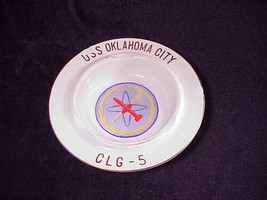 USS Oklahoma City CLG-5 Ceramic Ashtray, made by Hozan China, has 2 chip... - $6.95