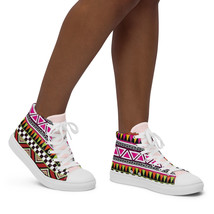 Back to the Roots African Design Women’s high top canvas shoes - $75.00