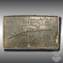 Vintage Belt Buckle Winchester Repeating Arms Rifle Embossed Gold-Tone New - £11.89 GBP