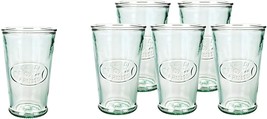 Amici Home Set of 6 Italian Recycled Green Juice Glass, 11 oz - £73.53 GBP