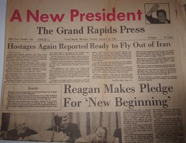 Vintage Grand Rapids Press MI A New President Reagen Jan 1981 - €2,61 EUR