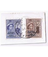 Cyprus QE II Stamps (2) Overprint Republic 2 mils and 3 mils Used VG On ... - £0.77 GBP