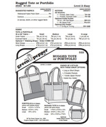 Rugged Tote &amp; Portfolio Bag #533 Sewing Pattern (Pattern Only) gp533 - $12.48 CAD