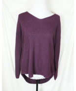 ANA Purple Sparkly Sweater Women&#39;s Size XL High Low Holiday - £9.14 GBP