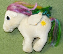 Hasbro Softies My Little Pony Starshine Plush 1984 White Pegasus Rainbow Hair - $13.23