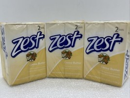 3 - 2 Packs Of Zest Cocoa Butter Bar Soap W/Botanical Extracts Discontinued - £37.04 GBP