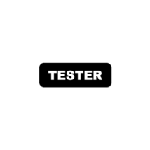 0.75&quot; x 0.25&quot; Tester Black Background Stickers, Roll of 100 - £12.30 GBP