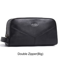 CONTACT&#39;S crazy horse leather men cosmetic bag travel toiletry bag big c... - £112.72 GBP