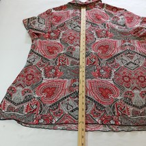 Blue Diamond Women's Paisley Red & Gray Blouse Top Size 20 image 9