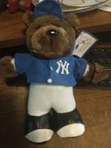 Vtg New York Yankees Teddy Bear Plush Stuffed Animal Genuine MLB 1999 W/... - $4.95