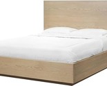 Benjara Aziel King Platform Bed, Panel Headboard, Mitered Edges, White O... - $3,178.99