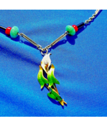 Antique Deco Diamond Necklace Victorian Jade Onyx Coral Statement Chain ... - $4,745.25