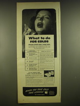 1945 Sunkist Lemons Ad - What to do for colds - £14.55 GBP