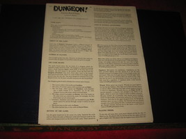 1980 TSR D&amp;D: Dungeon Board Game Piece: Instruction Booklet - $3.00