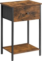 Vasagle Nightstand With Fabric Drawer, Bedside Table, 24 Inch Tall End Table - £37.12 GBP