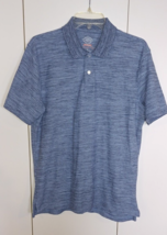 ST. JOHN&#39;S BAY PERFORMANCE MEN&#39;S SS BLUE KNIT POLO SHIRT-M-NWOT-COTTON/POLY - £7.49 GBP