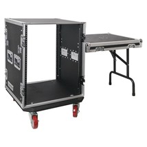 14U Pa Dj Rack/Road Case With 21&quot;Depth Plywood,Casters () - £438.83 GBP