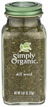 Simply Organic, Dill Weed, .81 oz - £8.91 GBP