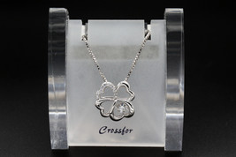 Crossfor Dancing Stone K.C 925 Sterling Silver Necklace NYP-565 - £87.92 GBP