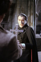 Christopher Lee Taste Blood Of Dracula recoiling from cross 11x17 inch Poster - £14.08 GBP