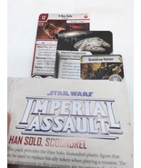 (3) Star Wars Imperial Assault Han Solo Scoundrel Ally Pack Cards + Sheet - $13.86 CAD