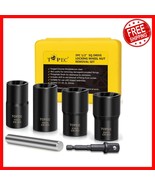 Multi-Size Lug Nut Extractor Kit - 1/2-Inch Drive for Stripped &amp; Rounded... - $642.60 MXN