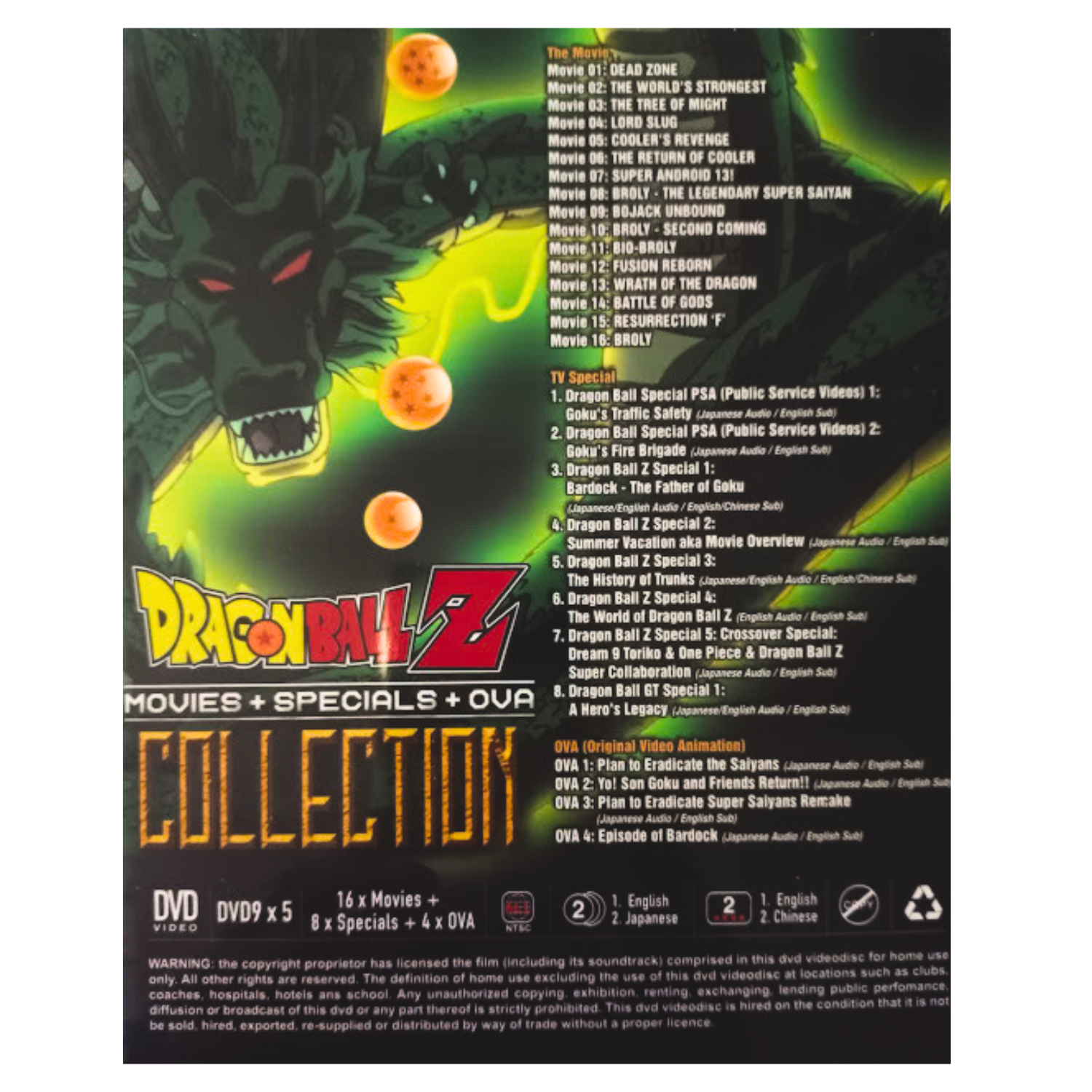 Dragon Ball Z Movies In English Dragon Ball Z Movies Collection Edition Anime Dvd English Dubbed