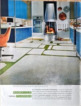Kentile Vinyl Floors retro decor 60&#39;s-1964 Vintage Print Ad - $200.86 MXN