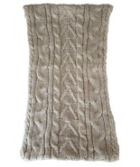 ARIANNA by Howard&#39;s ~ Cable Knit ~ Tan Infinity Scarf ~ 14.5&quot; Wide x 53&quot;... - $35.08 CAD