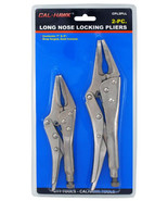 2-pc. Long Nose Locking Pliers Set Drop Forged Steel Adjustable - £19.54 GBP