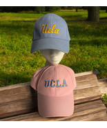 Lot Of 2 UCLA Bruins Stitched Bruins Blue and Pink Hats Adjustable His Hers - $38.70 CAD