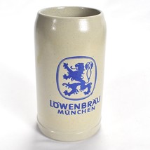 Vintage Stoneware Lowenbrau Munchen German 1.0L Beer Stein Mug 1L Man Cave Bar - £31.30 GBP