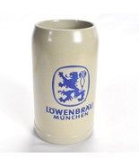 VINTAGE STONEWARE LOWENBRAU MUNCHEN GERMAN 1.0L BEER STEIN MUG 1L Man ca... - $54.14 CAD