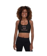 New Women&#39;s XS-2XL Padded Sports Bra Medium Control Black Pink Removable... - $28.95