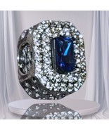 Pandora Blue Sparkling Emerald Cut Charm 792385C01 US seller - $48.74 CAD