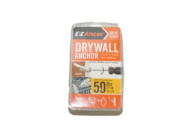 New 25 Pack E-Z Ancor 25200 Twist-N-Lock 50 lbs Drywall Anchor with Screws - $263.65 MXN