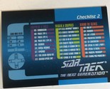 Star Trek Next Generation Trading Card #120 Checklist 2 - $1.97