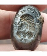Ancien cachet de timbre en agate visage roi non identifié perle très rare. - $167.88