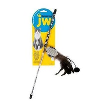 JW Pet Cataction Feather Ball Wand Cat Toy Black, White 1ea/One Size - £9.45 GBP