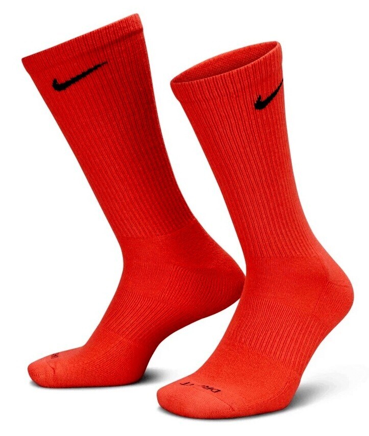 DISCONTINUED NIKE DRI-FIT EVERYDAY PLUS Cushion Crew Socks CRANBERRY WOM... - $20.23