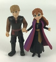 Frozen Dolls Kristoff Anna Animated 4" Mini Figures 2pc Lot Disney Hasbro 2018 - $14.80