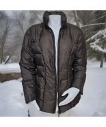 Vintage Moncler Down Puffer Jacket Womens Sz 2 M Brown Mid Coat Zipper B... - €46,14 EUR