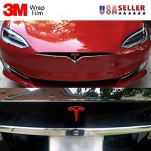 Tesla Model S Refresh 2021 Frunk and Trunk Emblem Decal Sticker Wrap Ove... - $12.99